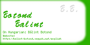 botond balint business card